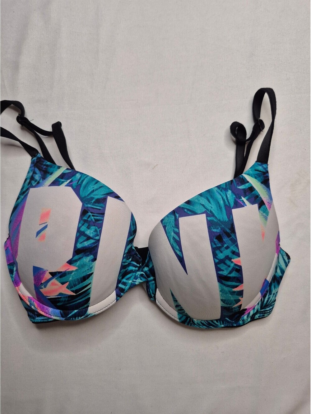 Victoria's Secret PINK Tropical Print Push-Up Bra Size 32C